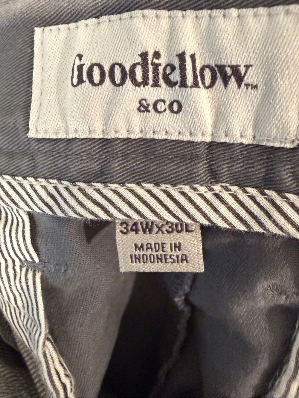 Men’s Goodfellow & Co Every Wear Chino Pants 34x30 Gray Classic Fit - Picture 9 of 10